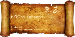 Móza Egberta névjegykártya
